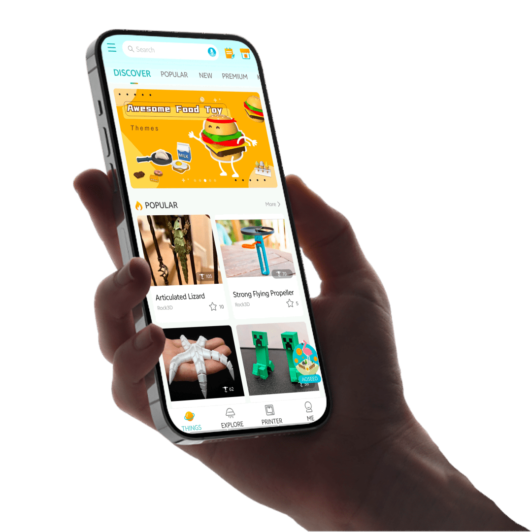 Bring Ideas to Life with AOSEED App: Turn imagination into real 3D objects with our app's design tools, featuring fresh content updates every week to inspire creativity.