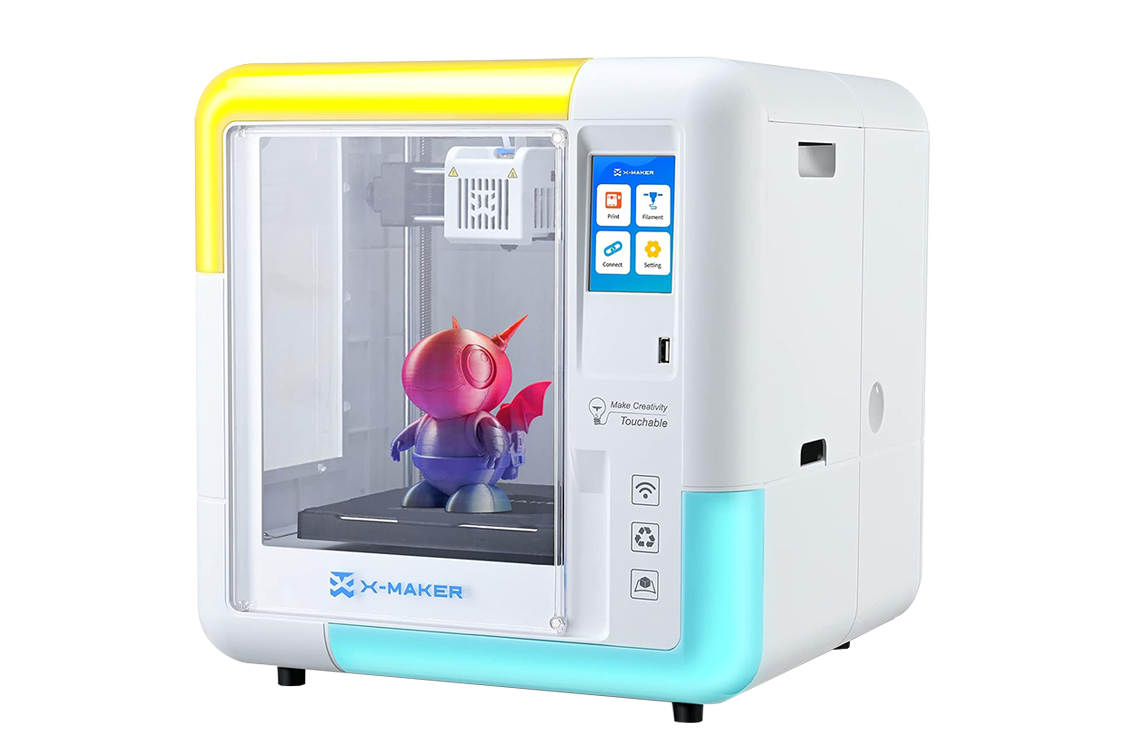 AOSEED X-MAKER 3D printer – kid-friendly, smart 3D printing revolution for creative toy-making and learning at home.